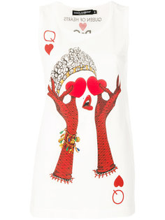 топ с принтом Queen card Dolce &amp; Gabbana
