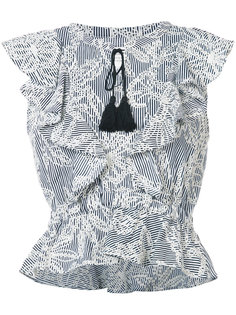 полосатый топ с вышивкой Mcguire Denim