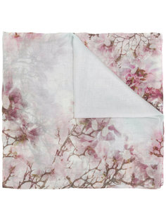 peach flowers print scarf  Faliero Sarti