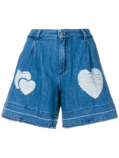 джинсовые шорты с нашивкой Love Moschino