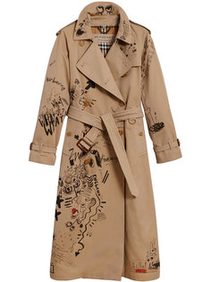 тренч с принтом  Burberry