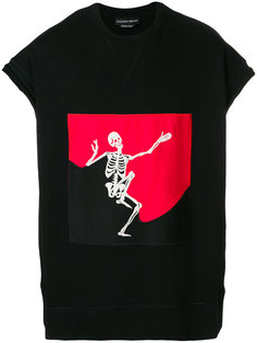 футболка с принтом скелета  Alexander McQueen