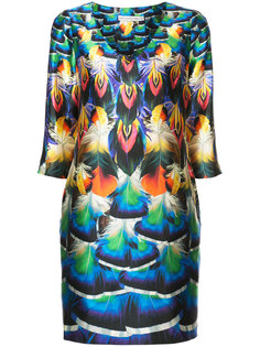 платье Shea с рисунком из павлиньих перьев Mary Katrantzou