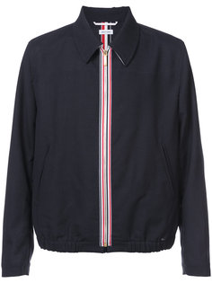 striped placket bomber jacket Thom Browne