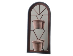 Настенное цветочное кашпо с зеркалом и двумя горшками Polkadot Store