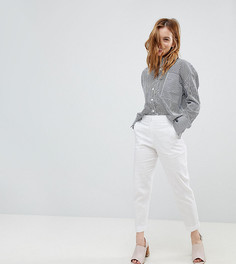 Льняные брюки-сигареты ASOS PETITE - Белый