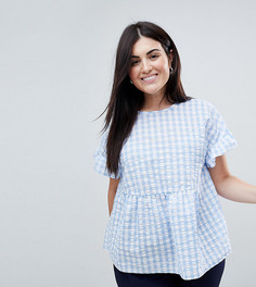 Свободный топ в клетку эксклюзивно для ASOS DESIGN CURVE - Мульти