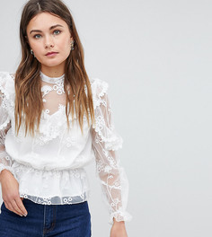 Кружевной топ Boohoo - Белый