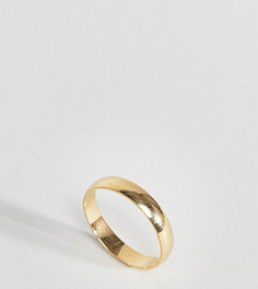Позолоченное серебряное кольцо ASOS DESIGN - Золотой