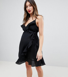 Платье мини с запахом ASOS Maternity - Черный