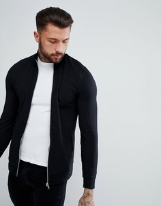 Черная узкая спортивная куртка ASOS - Черный