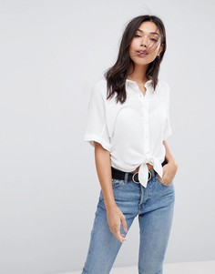 Рубашка с завязкой спереди ASOS DESIGN - Белый