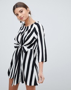 Платье в полоску PrettyLittleThing - Черный