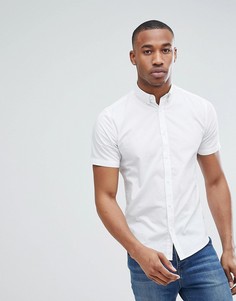 Эластичная хлопковая рубашка с короткими рукавами Only &amp; Sons - Белый