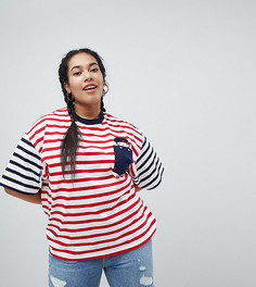 Oversize-футболка с вышивкой Hello Kitty x ASOS CURVE - Мульти