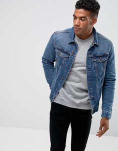 Выбеленная синяя джинсовая куртка New Look - Синий
