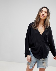 Oversize-лонгслив Free People Morning - Черный