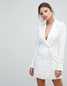 Платье-блейзер с плиссировкой Missguided - Белый
