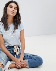 Футболка с логотипом Abercrombie &amp; Fitch - Синий