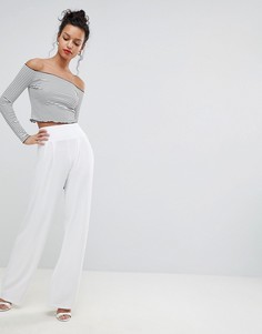 Брюки с широкими штанинами ASOS DESIGN - Белый