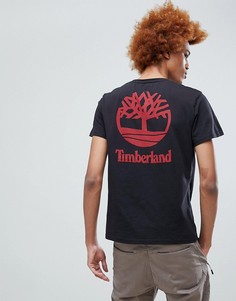 Черная футболка с логотипом на спине Timberland - Черный