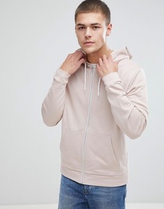 Худи розового цвета на молнии ASOS - Розовый