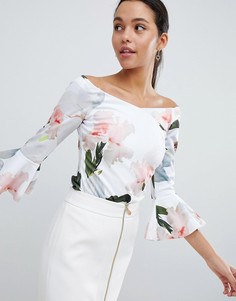 Топ с цветочным принтом Ted Baker - Розовый