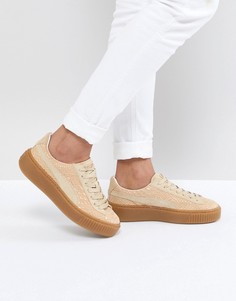 Кроссовки на платформе Puma Exotic Skin - Бежевый