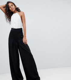 Широкие брюки со складками Missguided Tall - Черный