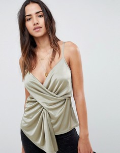 Топ с асимметричным подолом ASOS DESIGN - Зеленый