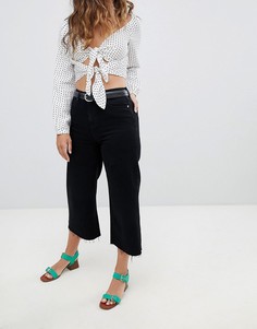 Широкие укороченные джинсы River Island - Черный