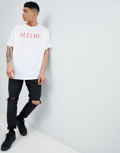 Oversize-футболка с принтом Allure ASOS DESIGN - Белый