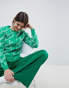 Кардиган с логотипом ASOS DESIGN - Зеленый