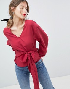 Блузка с поясом Vila - Красный