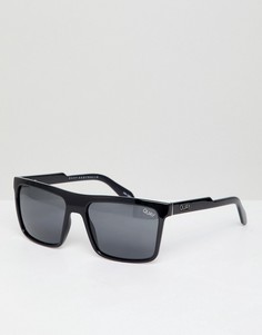 Черные квадратные солнцезащитные очки Quay Australia Let It Run - Черный