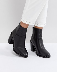 Кожаные ботильоны ASOS ENVY - Черный