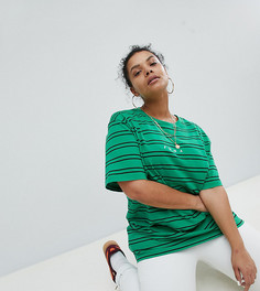 Зеленая футболка в полоску Puma эксклюзивно для ASOS - Зеленый