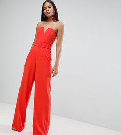 Комбинезон с широкими штанинами и формованным лифом ASOS DESIGN Tall - Оранжевый