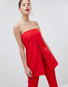 Топ-бандо с разрезом спереди Missguided Peace And Love - Красный