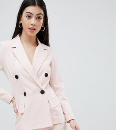 Двубортный блейзер Missguided Petite - Розовый