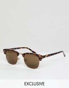 Черепаховые солнцезащитные очки в стиле ретро Reclaimed Vintage Inspired эксклюзивно для ASOS - Коричневый
