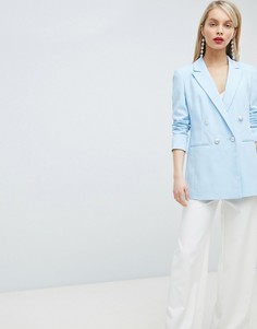 Двубортный блейзер в стиле милитари Miss Selfridge - Черный