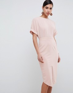 Платье миди ASOS DESIGN - Бежевый