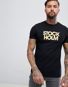 Футболка с принтом ASOS DESIGN - Черный