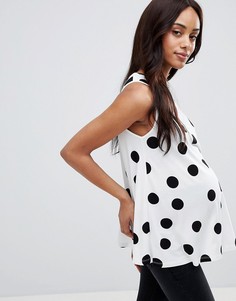 Удлиненный свободный топ без рукавов в горошек ASOS DESIGN Maternity - Мульти
