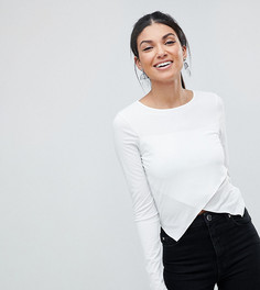 Топ с запахом ASOS DESIGN Tall - Кремовый