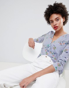 Рубашка в полоску с цветочным принтом Esprit - Мульти