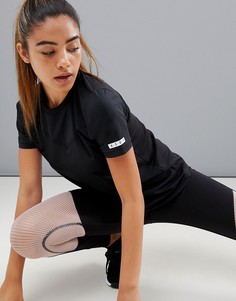 Футболка с сетчатой спинкой ASOS 4505 - Черный