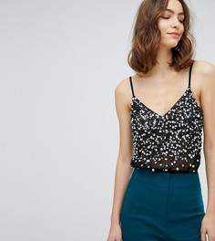 Боди с пайетками ASOS TALL - Черный
