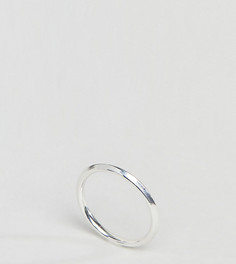 Серебряное кольцо с плоским краем ASOS DESIGN - Серебряный